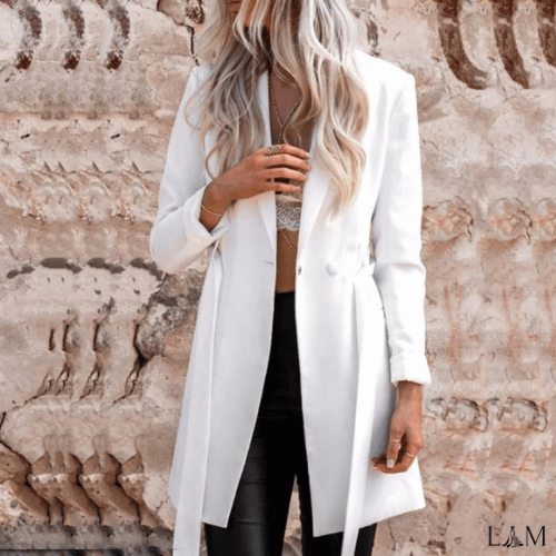 Blazer Feminino Branco Luana