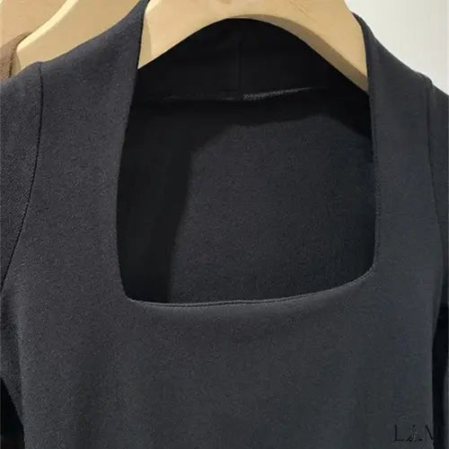 Camisa de algodão Preta Adriele - Lowir Modas 